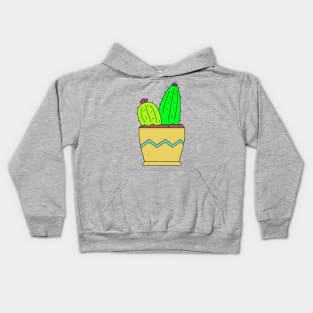 Cute Cactus Design #78: 2 Cacti Enjoying The Soil Kids Hoodie